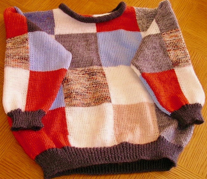 gilet patchwork tricot